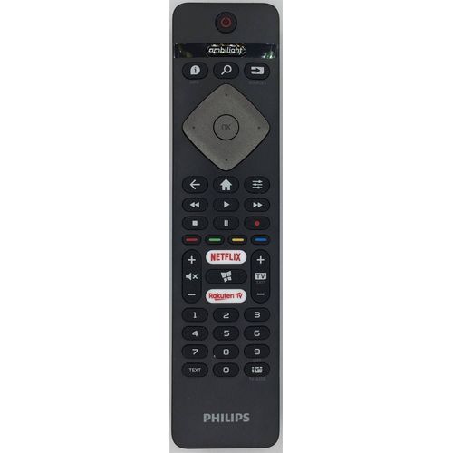 Télécommande PHILIPS originale BRC0884402/01 pour Ambilight 4K Smart LED TV 75PUS6754/12 65PUS6754/12 65PUS6704/12 55PUS6754 et autres 398GR10BEPHN0017BC TV 43PUS8555 NETFLIX+RAKUTEN TV 55PUS7304 etc.