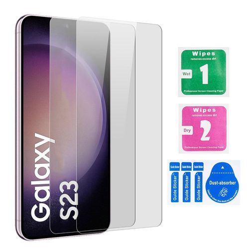 Verre Trempé Pour Samsung Galaxy S23 (6.1") - Lot De 2, Protection Écran 9h Anti-Rayures - Hct Style®