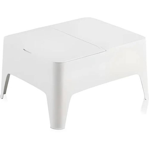 Table Basse - Shaf - Alaska Blanche - Résistant Aux Uv Et Aux Intempéries - Avec Espace De Rangement
