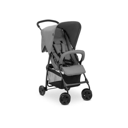 Hauck - Poussette Canne - Sport - Pliable & Inclinable - Capote Pare-Soleil - 4 Roues - Gris