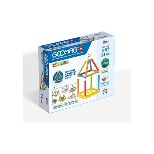 Jeu de construction magnétique - GEOMAG - Supercolor - 25 pièces - Magnétique - Dès 3 ans