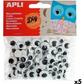 Nc Lot D'autocollants Apli Yeux Noir 5 Unités