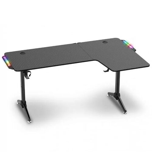 Bureau d'Angle Gaming - Spirit Of Gamer - 160 cm - Rétroéclairé - Support Casque - Porte Gobelet