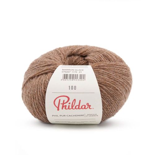 Pelote Exceptionnelle Phil Pure Cachemire À Tricoter - 25 Gr - Phildar. Color : Marron Glacé