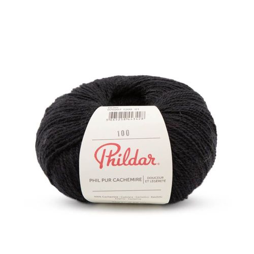 Pelote Exceptionnelle Phil Pure Cachemire À Tricoter - 25 Gr - Phildar. Color : Noir