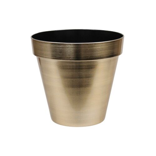 CACHE-POT PLASTIQUE BRILLANT 16X9.5CM OR