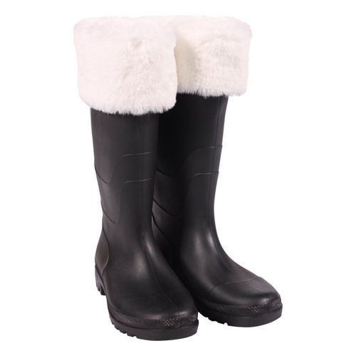 Bottes Père Noël Caoutchouc Fausse Fourrure Adulte