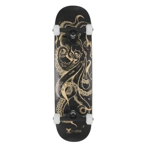 Skateboard Complet Trigger Octopus - Noir - 20,3x81,2 Cm - 7 Plis En Bois D'érable Canadien