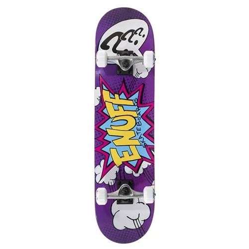 Mini Skateboard Complet Pow Ii - Enuff - Violet - 7,25" X 29" - 54 Mm 90a - Abec 9 En Carbone