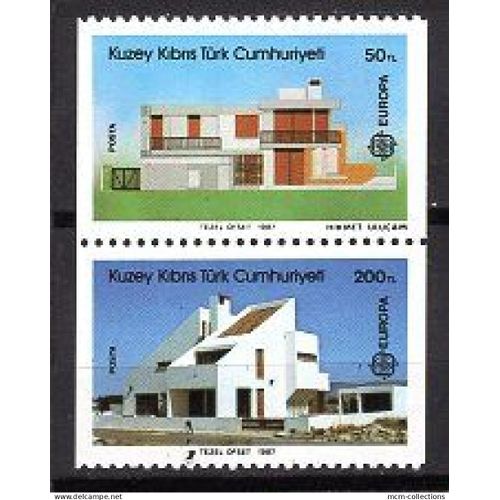 Chypre Turc 1987 Paire Europa Architectures Modernes  Yvert N° 188-89 Neuf**