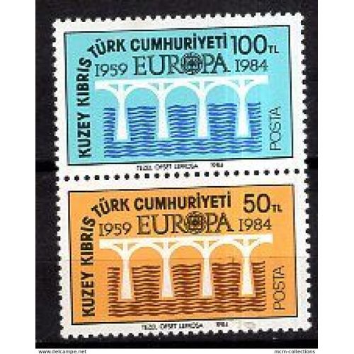 Chypre Turc 1984 Paire Europa Pont De La Cooperation  Yvert N° 127-28 Neuf**