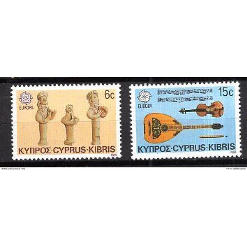 Chypre 1985 Paire Europa Annee Internationale De La Musique  Yvert N° 637-38 Neuf**