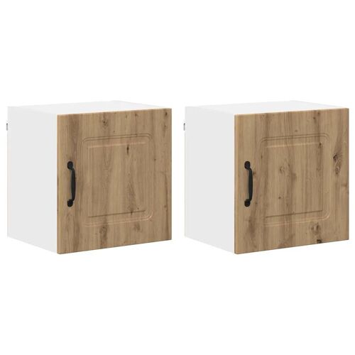 Vidaxl Meuble Mural De Cuisine 2 Pcs Chêne Artisanal 40 X 31 X 40 Cm