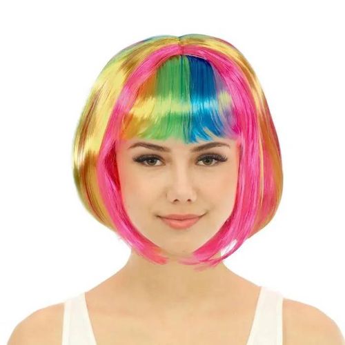 Perruque Cabaret - Ptit Clown - 72620 - Accessoire Déguisement Carnaval, Halloween, Cosplay, Fête - Multicolore