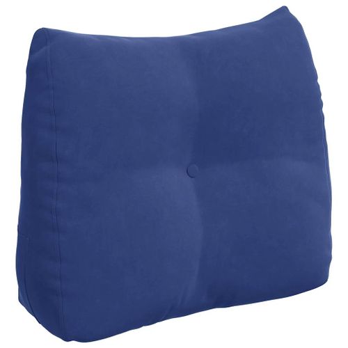 Vidaxl Coussin De Dos Bleu Police 60 X 24 X 50 Cm Velours