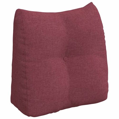 Vidaxl Coussin De Dos Bordeaux 45 X 24 X 50 Cm Tissu