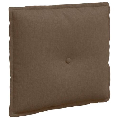Vidaxl Coussin De Dos Marron 50 X 19 X 45 Cm Tissu