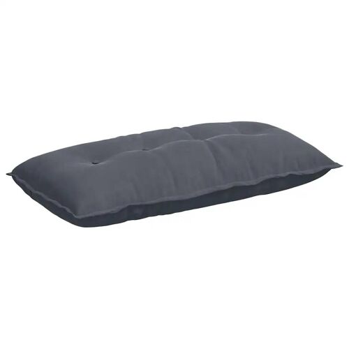 Vidaxl Coussin De Dos Gris Foncé 100 X 50 Cm Tissu En Velours Côtelé