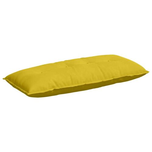 Vidaxl Coussin De Dos Jaune 120 X 50 Cm Tissu En Velours Côtelé