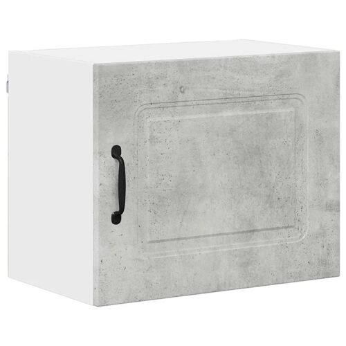 vidaXL Meuble mural de cuisine avec étagère Gris béton 50 x 31 x 40 cm