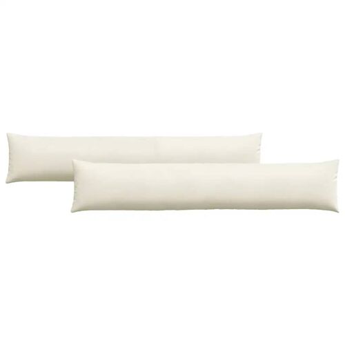 vidaXL Coussins de canapé 2 pcs Crème 200 x 40 cm
