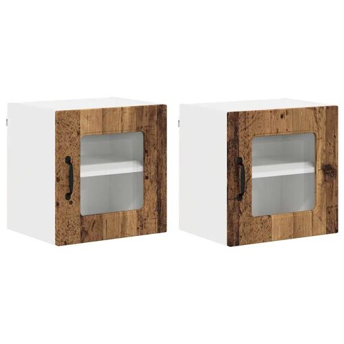 vidaXL Meuble mural de cuisine 2 pcs Bois Ancien 40 x 31 x 40 cm