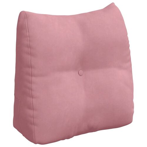 Vidaxl Coussin De Dos Rose 45 X 24 X 50 Cm Velours