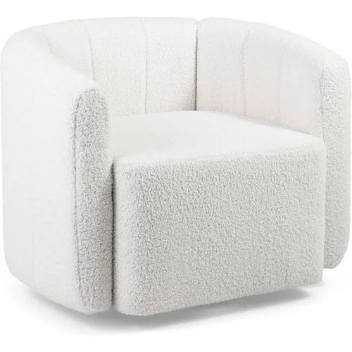 Fauteuil Salon Relaxation Costway Pivotant À 360° En Forme De Tonneau En Velours, Charge Max.: 160 Kg