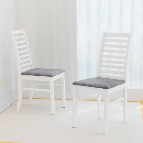Costway Lot De 2 Chaises De Salle À Manger - Siège Rembourré, Dossier Haut - 41 X 52,5 X 93,5 Cm Style Moderne Pour Cuisine, Salon
