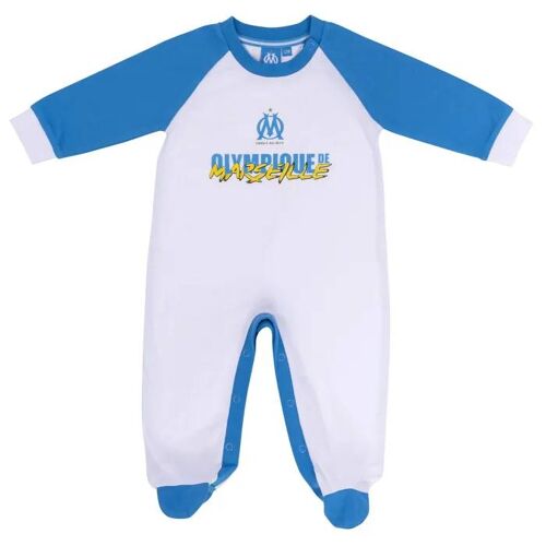 12-18 Mois - Grenouillère Bébé Garçon Om - Collection Officielle Olympique De Marseille