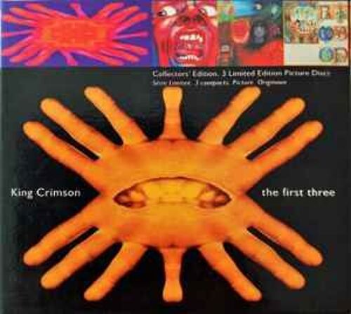 Coffret 3 Cd King Crimson The First Three Virgin Europe 1993 Picture Disc In The Court The Wake Lizard Rare 724383912520