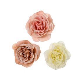 Rosa Decorativa Su Clip Con Perle E Glitter - Colore Assortito