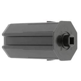 Embout tube volet roulant octogonal PVC Fenêtre tube octogonal de 60 mm sortie carré de 10 mm avec nez Ø 18 mm