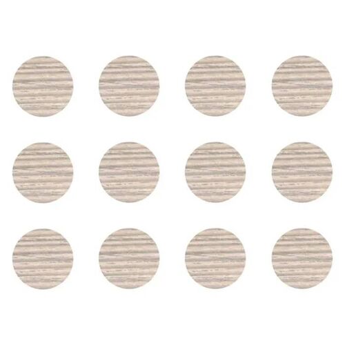 12x Cache Vis Adhésif Autocollant Diamètre 40mm Protection Bouchon Trou Meuble, Acacia F001