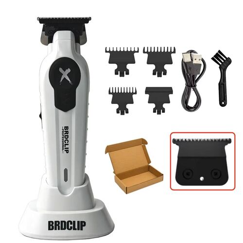Nouveau 2025 Brdclip Fa1t Vert Professionnel Tondeuse À Cheveux Sculpture Dégradé Finition Machine Tondeuse Électrique Avec Support De Chargeur W-Fa1t Carton Blade