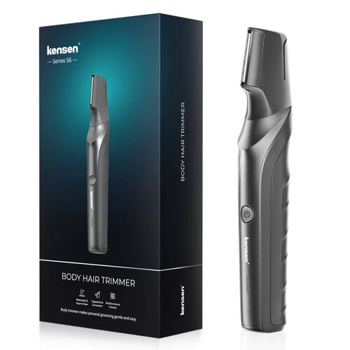 S6 Tondeuse À Cheveux Électrique Pour Hommes Corps Toiletteuse Tondeuse Ipx5 Étanche Portable Aine Pubienne Tondeuse Rasoir Pour Black
