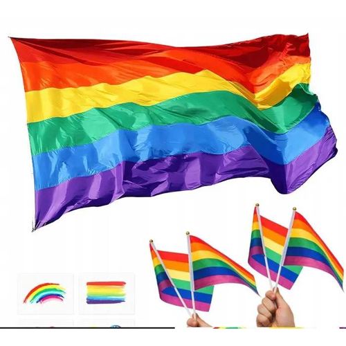 Drapeau LGBT RAINBOW 150x90 cm - Idéal pour les parades et événements festifs !