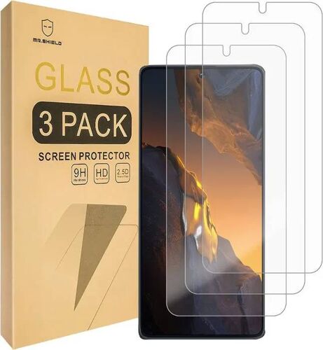 Verres de Protection - MR.SHIELD - Xiaomi Poco F5 - 3 pièces - Verre trempé 9H - Résistant aux rayures