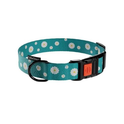 Collier Pour Chien En Nylon Réglable 30,5-40,6 Cm, Léger, Confortable, Motif Unique, Fermeture Rapide, Idéal Promenade Et Jeu