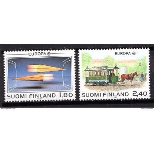 Finlande 1988 Paire Europa Transports Et Communications Yvert N°1042-15-16 Neuf**