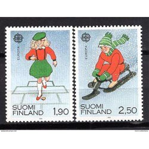 Finlande 1988 Paire Europa Transports Et Communications Yvert N°1042-15-16 Neuf**