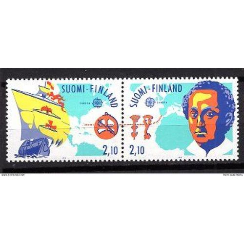Finlande 1992 Paire Europa Se Tenant Decouverte De L 'Amerique Yvert N° 1141-42 Neuf**