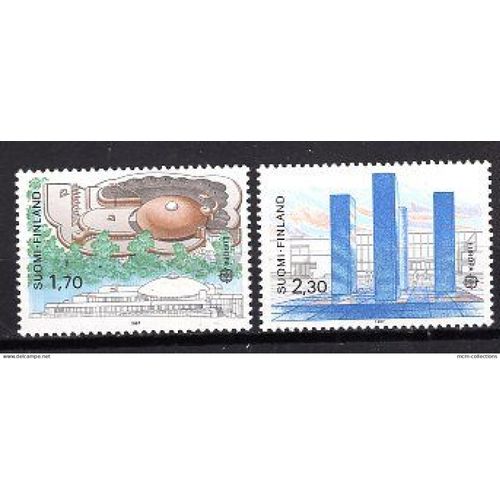 Finlande 1987 Paire Europa Architecture Moderne Yvert N° 985-86 Neuf**