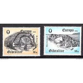 Gibraltar 1983 Paire Europa Grandes Oeuvres Du Genie Humain  Yvert N° 471-72 Neuf**