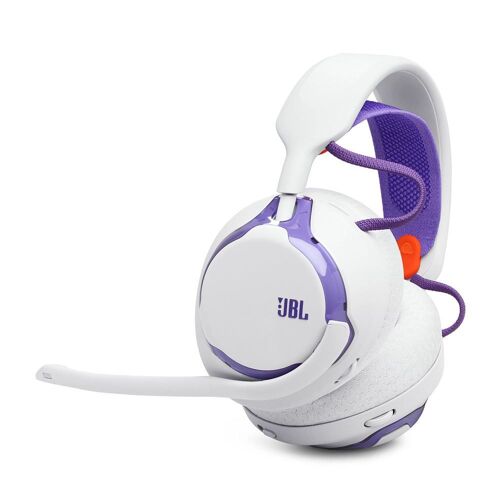 CASQUE GAMING ARCEAU CIRCUM AURICULAIRE SANS FIL BLUETOOTH JBL QUANTUM 650 BLANC ET VIOLET