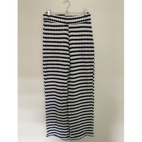 Pantalon Crochet Noir Et Blanc Kiabi Taille S / 34-36