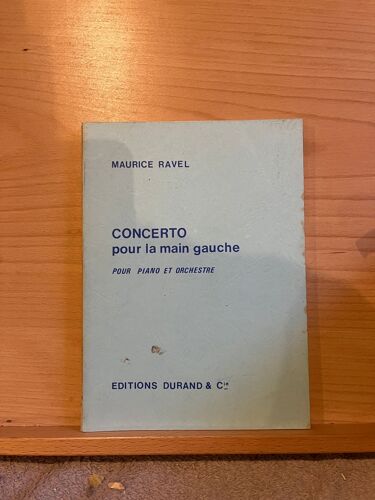 Maurice Ravel Concerto Pour La Main Gauche Partition De Poche Ed. Durand & Cie