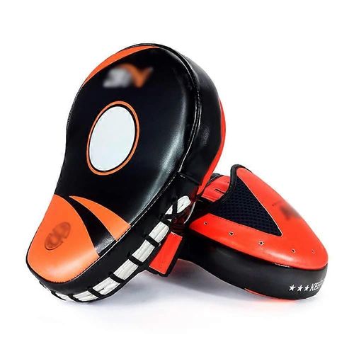 Lot De 2 Gants De Boxe Courbes En Cuir (Orange)