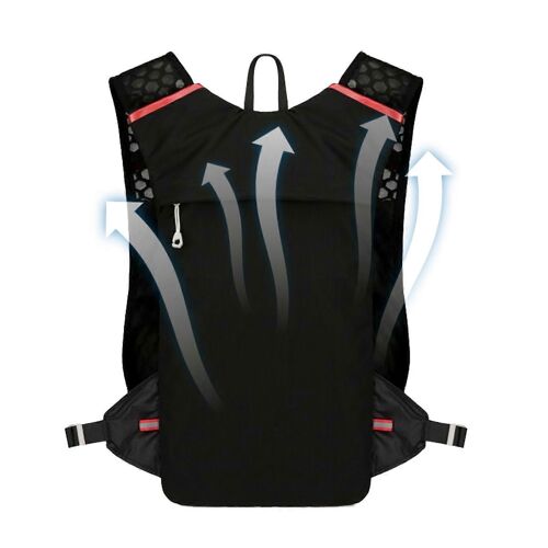 Sac A Dos D'hydratation, Sac A Dos Multipoches Pour Fournitures De Sport, Noir