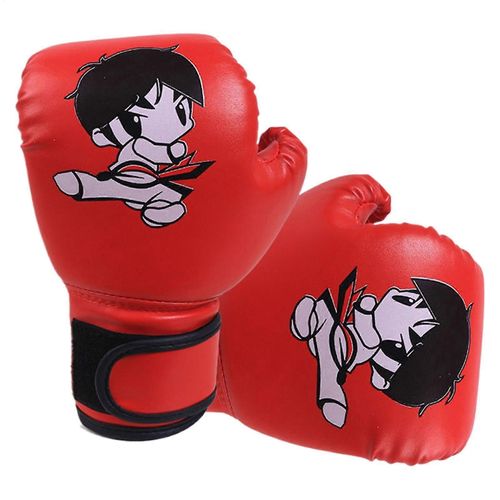 Gants De Boxe Pour Enfants, Equipement D'entraînement En Cuir Motif Dessin Anime, Gants De Sparring 6,25' X 9,45' Pour Kickboxing, Muay Thaï, Mma
